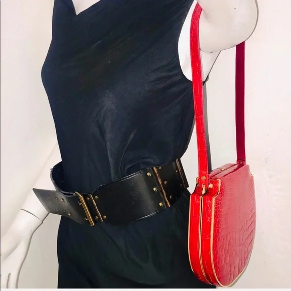 Spectacular vintage Luc Benoit genuine crocodile alligator handbag - Picture 3 of 4